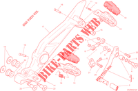 FUßRASTEN LINKS   SCHALTHEBEL für Ducati Hypermotard 2014